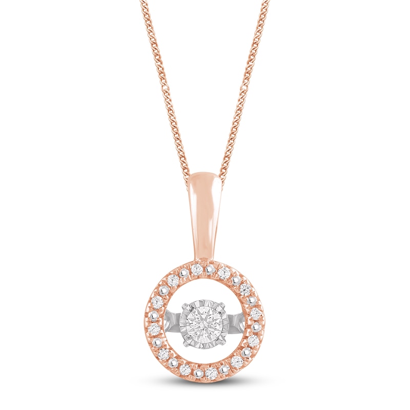 Unstoppable Love Diamond Necklace 1/10 ct tw 10K Rose Gold 19"