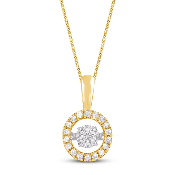Unstoppable Love Diamond Necklace 1/ ct tw 10K Yellow Gold 19