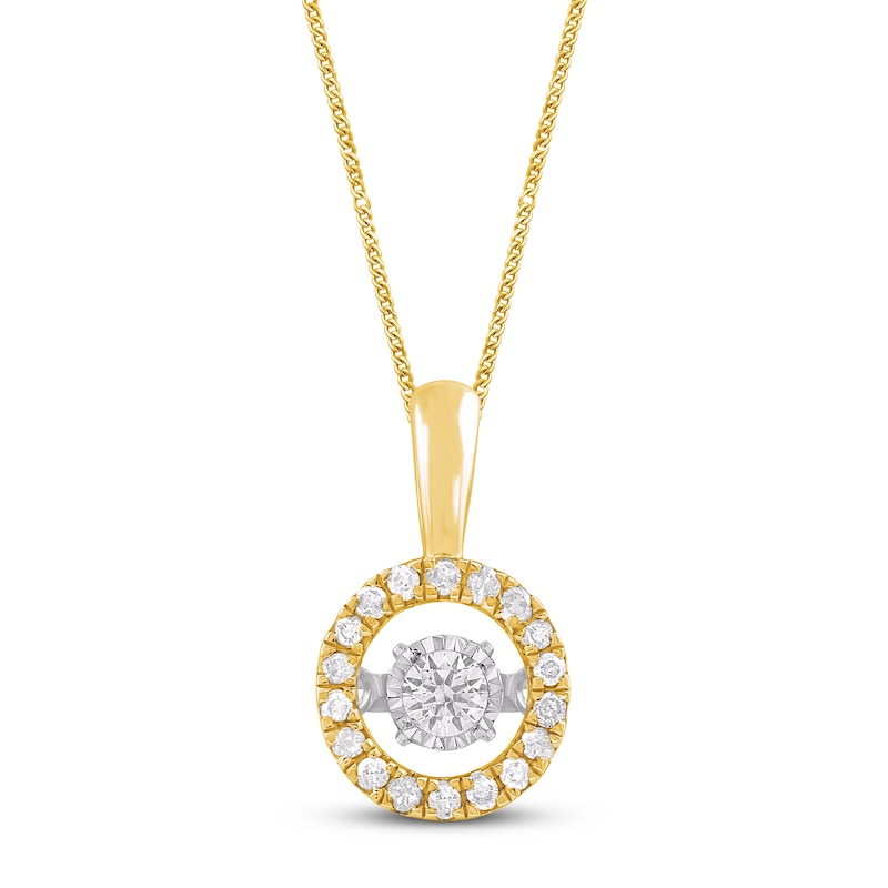 Main Image 1 of Unstoppable Love Diamond Necklace 1/4 ct tw 10K Yellow Gold 19&quot;