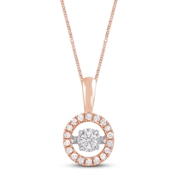 Unstoppable Love Diamond Necklace 1/4 ct tw 10K Rose Gold 19"