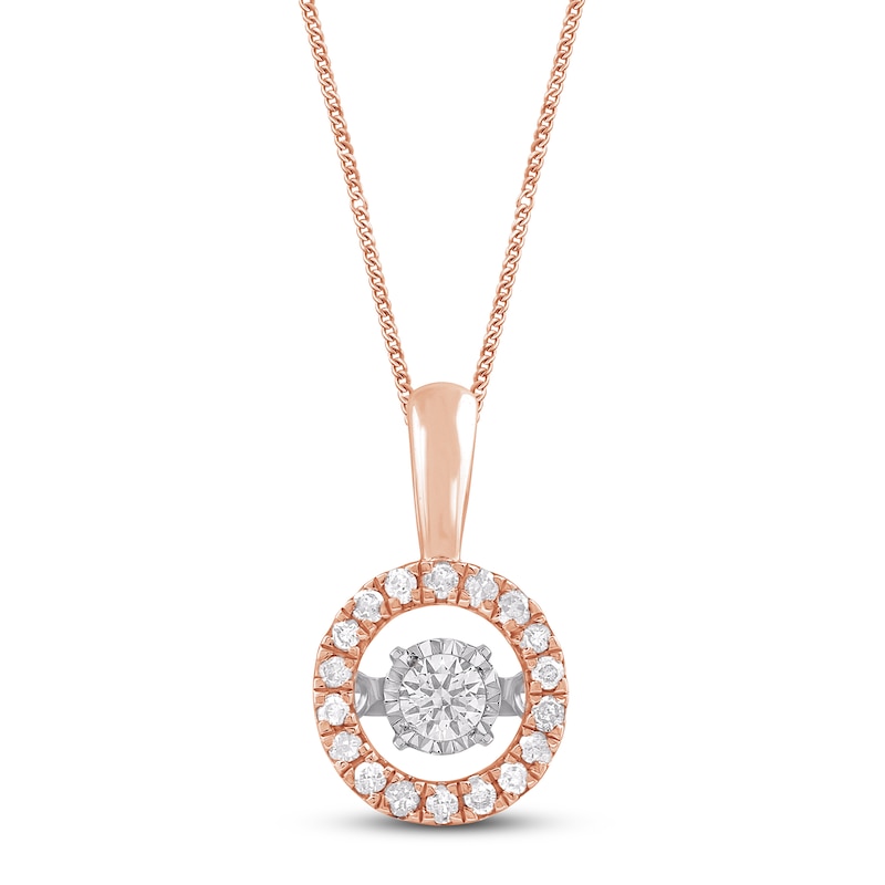 Unstoppable Love Diamond Necklace 1/4 ct tw 10K Rose Gold 19"