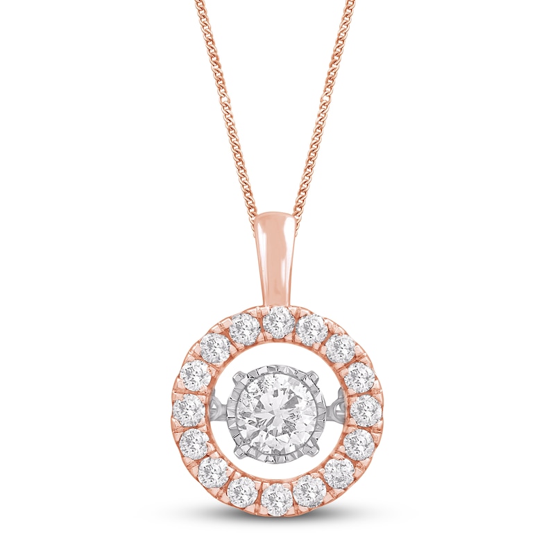 Main Image 1 of Unstoppable Love Diamond Necklace 1 ct tw 14K Rose Gold 19&quot;