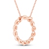 Thumbnail Image 3 of Circle of Gratitude Diamond Necklace 1/4 ct tw Round-cut 10K Rose Gold 19"