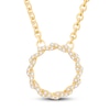 Thumbnail Image 0 of Circle of Gratitude Diamond Necklace 1/8 ct tw Round-cut 10K Yellow Gold 19"