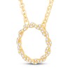 Thumbnail Image 1 of Circle of Gratitude Diamond Necklace 1/8 ct tw Round-cut 10K Yellow Gold 19"