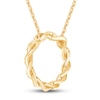 Thumbnail Image 3 of Circle of Gratitude Diamond Necklace 1/8 ct tw Round-cut 10K Yellow Gold 19"