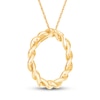 Thumbnail Image 4 of Circle of Gratitude Diamond Necklace 3/8 ct tw Round-cut 10K Yellow Gold 19&quot;