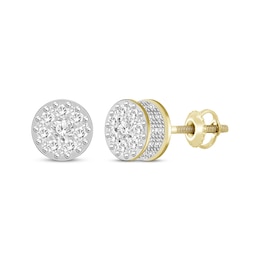 mens diamond hoop earrings sale