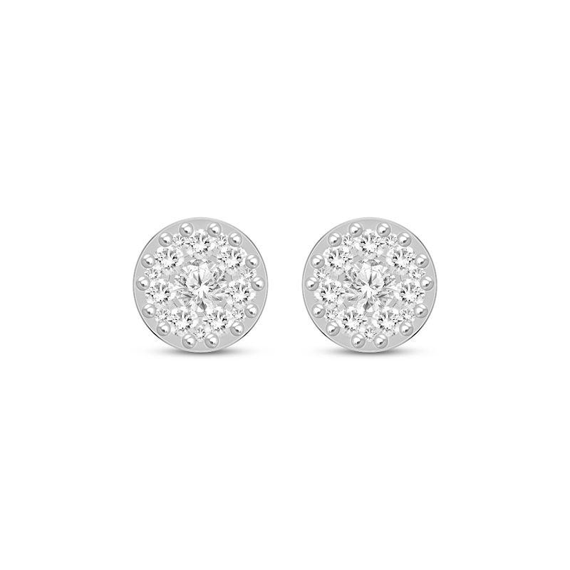 Men's Diamond Earrings 1/4 ct tw Round-cut 10K White Gold