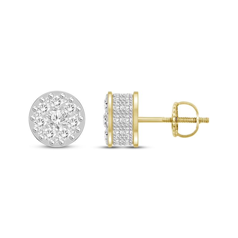 Diamond Stud Earrings 1/4 ct tw Round-Cut 10K Yellow Gold