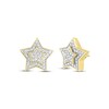 Thumbnail Image 1 of Men's Diamond Star Stud Earrings 1/4 ct tw Round-cut 10K Yellow Gold