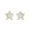 Thumbnail Image 1 of Men's Diamond Star Stud Earrings 1/4 ct tw Round-cut 10K Yellow Gold