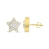 Thumbnail Image 2 of Men's Diamond Star Stud Earrings 1/4 ct tw Round-cut 10K Yellow Gold