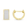 Thumbnail Image 2 of Men's Diamond Huggie Earrings 1/6 ct tw Round-cut 10K Yellow Gold
