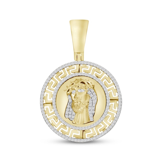 Kay Men's Diamond Christ Pendant 1/2 ct tw Round-cut 10K Yellow Gold