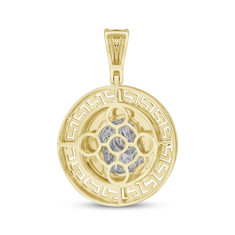 Men's Diamond Christ Pendant 1/2 ct tw Round-cut 10K Yellow Gold