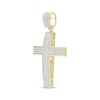 Thumbnail Image 1 of Men's Diamond Cross Pendant 1/2 ct tw Round-cut 10K Yellow Gold