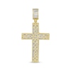 Thumbnail Image 3 of Men's Diamond Cross Pendant 1/2 ct tw Round-cut 10K Yellow Gold