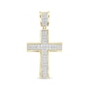 Thumbnail Image 1 of Men's Diamond Cross Pendant 1/5 ct tw Round-cut 10K Yellow Gold