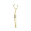 Thumbnail Image 3 of Men's Diamond Cross Pendant 1/5 ct tw Round-cut 10K Yellow Gold