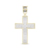 Thumbnail Image 4 of Men's Diamond Cross Pendant 1/5 ct tw Round-cut 10K Yellow Gold