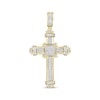 Thumbnail Image 0 of Men's Diamond Cross Pendant 1/2 ct tw Round-cut 10K Yellow Gold