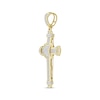 Thumbnail Image 2 of Men's Diamond Cross Pendant 1/2 ct tw Round-cut 10K Yellow Gold