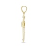 Thumbnail Image 3 of Men's Diamond Cross Pendant 1/2 ct tw Round-cut 10K Yellow Gold