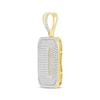 Thumbnail Image 1 of Men's Diamond Dog Tag Pendant 7/8 ct tw Round-cut 10K Yellow Gold