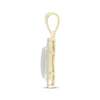 Thumbnail Image 3 of Men's Diamond Dog Tag Pendant 7/8 ct tw Round-cut 10K Yellow Gold