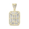 Thumbnail Image 3 of Men's Diamond Dog Tag Pendant 7/8 ct tw Round-cut 10K Yellow Gold