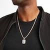 Thumbnail Image 4 of Men's Diamond Dog Tag Pendant 7/8 ct tw Round-cut 10K Yellow Gold