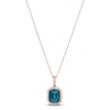 Thumbnail Image 1 of Le Vian Blue Topaz Necklace 1/6 ct tw Diamonds 14K Strawberry Gold 18&quot;