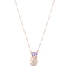 Thumbnail Image 1 of Le Vian Amethyst Cat Necklace 1/5 ct tw Diamonds 14K Strawberry Gold 18&quot;
