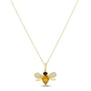 Thumbnail Image 1 of Le Vian Citrine/Quartz Bee Necklace 1/5 ct tw Diamonds 14K Honey Gold 18&quot;