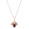 Thumbnail Image 0 of Le Vian Rhodolite Ladybug Necklace 1/6 ct tw Diamonds 14K Strawberry Gold 18"