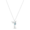 Thumbnail Image 3 of Le Vian Blue Topaz Bird Necklace 1/20 ct tw Diamonds 14K Vanilla Gold 18&quot;