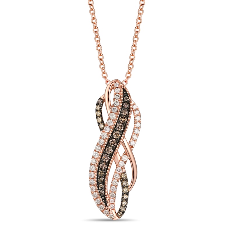 Main Image 1 of Le Vian Diamond Necklace 3/4 ct tw 14K Strawberry Gold 18&quot;