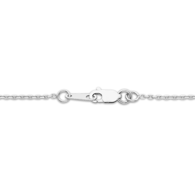 Main Image 3 of Encircled by Love Diamond Necklace 1/8 ct tw Round-Cut Sterling Silver 18&quot;