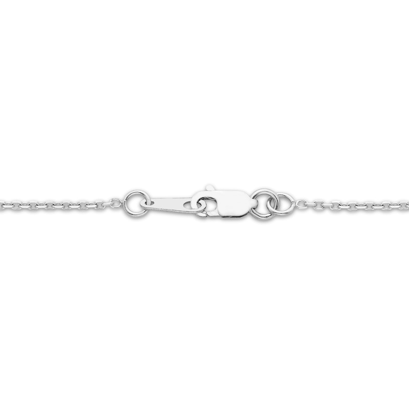 Encircled by Love Diamond Necklace Round-Cut Sterling Silver 18