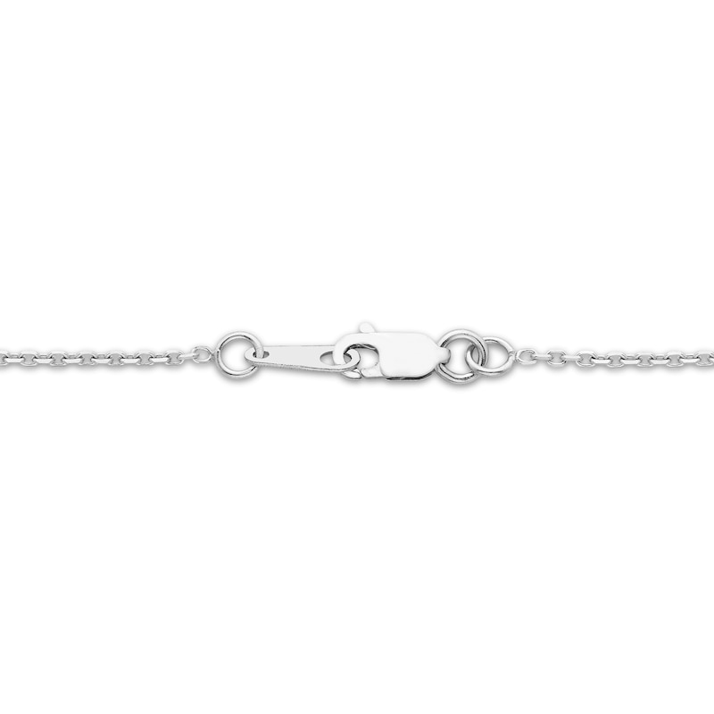 Encircled by Love Diamond Necklace Round-Cut Sterling Silver 18"