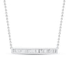 Thumbnail Image 1 of Diamond Bar Necklace 1/3 ct tw Baguette-cut 10K White Gold 19&quot;