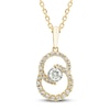Thumbnail Image 0 of Encircled by Love Diamond Necklace 1/4 ct tw Round-cut 10K Yellow Gold 18"
