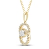 Thumbnail Image 1 of Encircled by Love Diamond Necklace 1/4 ct tw Round-cut 10K Yellow Gold 18"