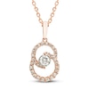 Thumbnail Image 0 of Encircled by Love Diamond Necklace 1/4 ct tw Round-cut 10K Rose Gold 18"