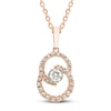 Thumbnail Image 1 of Encircled by Love Diamond Necklace 1/4 ct tw Round-cut 10K Rose Gold 18&quot;