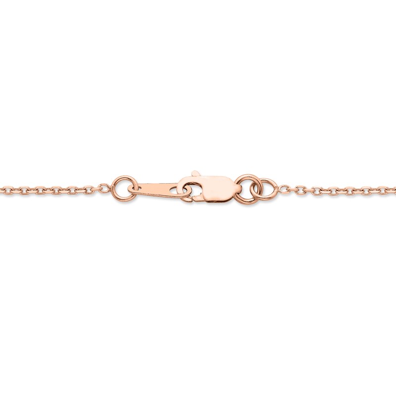 Main Image 3 of Encircled by Love Diamond Necklace 1/4 ct tw Round-cut 10K Rose Gold 18&quot;