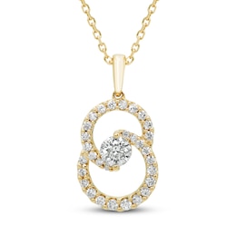 Encircled by Love Diamond Necklace 1/2 ct tw Round-cut 10K Yellow Gold 18"