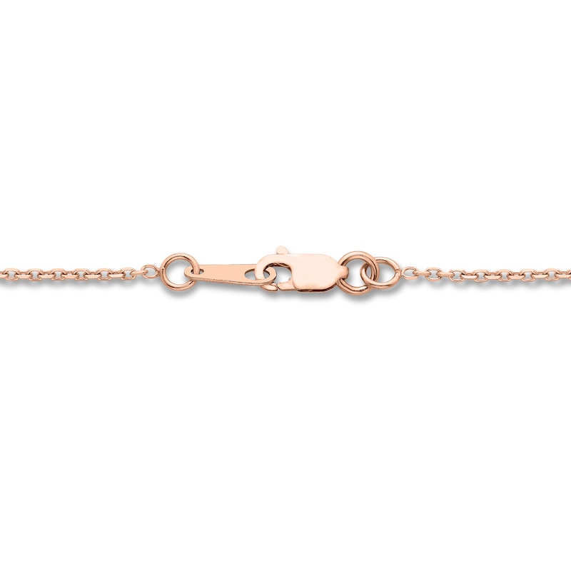 Main Image 3 of Encircled by Love Diamond Necklace 1 ct tw Round-cut 14K Rose Gold 18&quot;