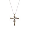 Thumbnail Image 1 of Le Vian Diamond Cross Necklace 1/2 ct tw Round-cut 14K Vanilla Gold 18&quot;
